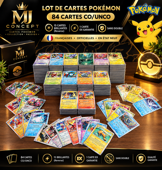Pack Découverte — 100 Cartes Pokémon (0 Double, 100% Officiel)