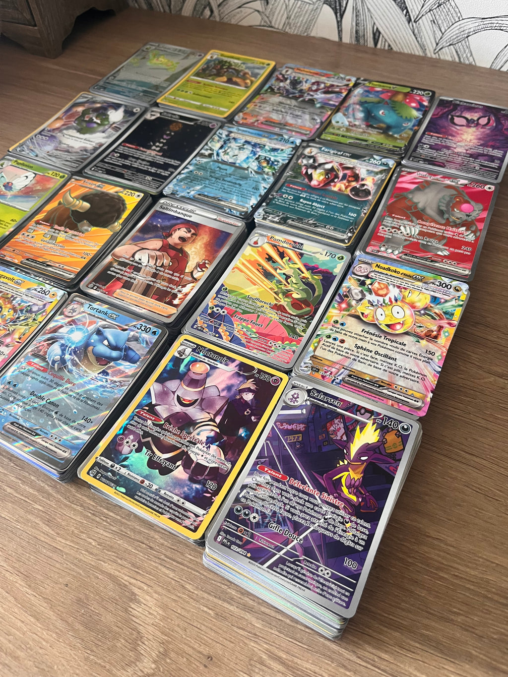 Cartes Pokémon | 84 communes + 15 brillantes holos + 1 Ultra Rare ex/v | VF Françaises originales