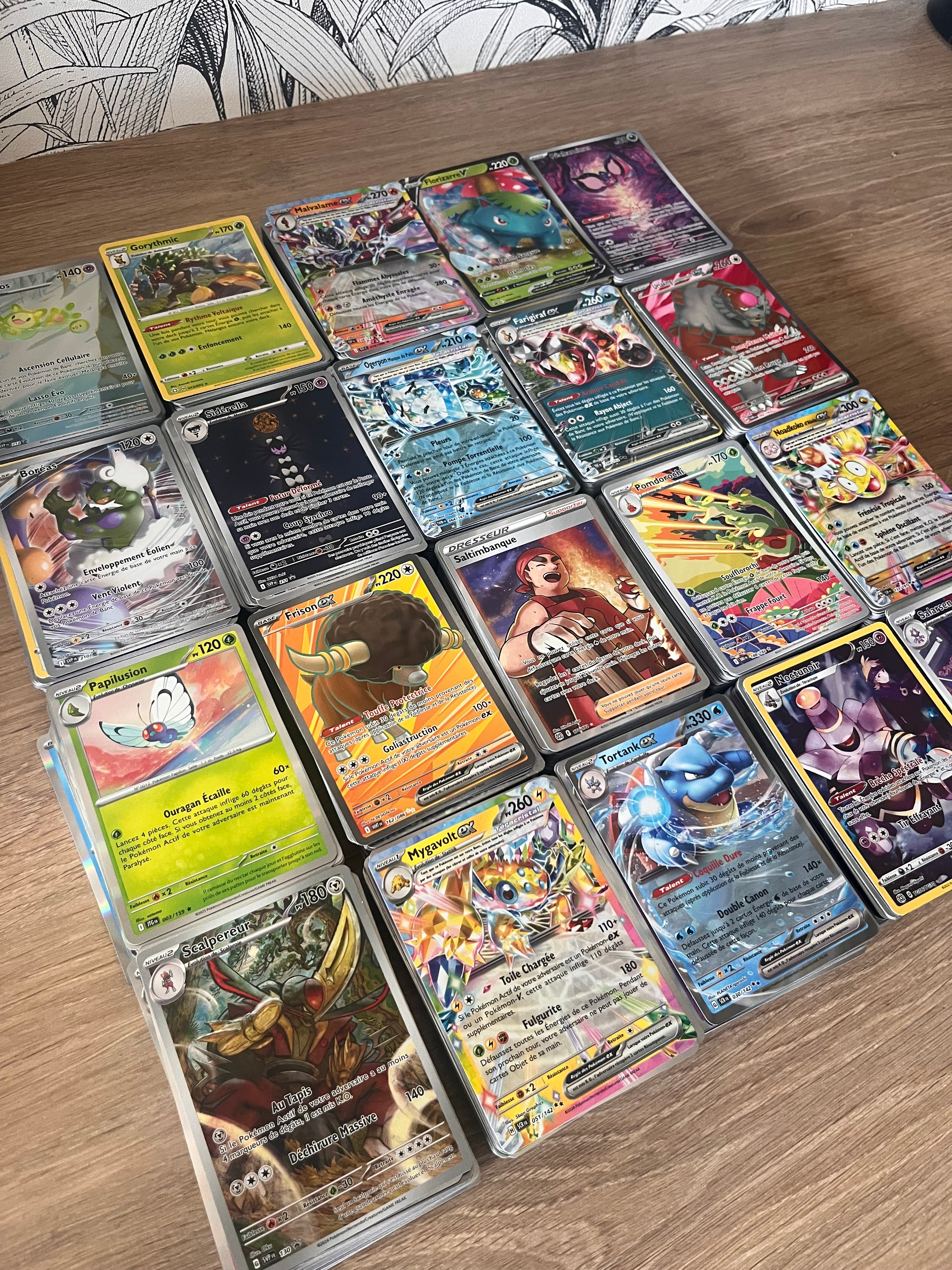 Cartes Pokémon | 84 communes + 15 brillantes holos + 1 Ultra Rare ex/v | VF Françaises originales